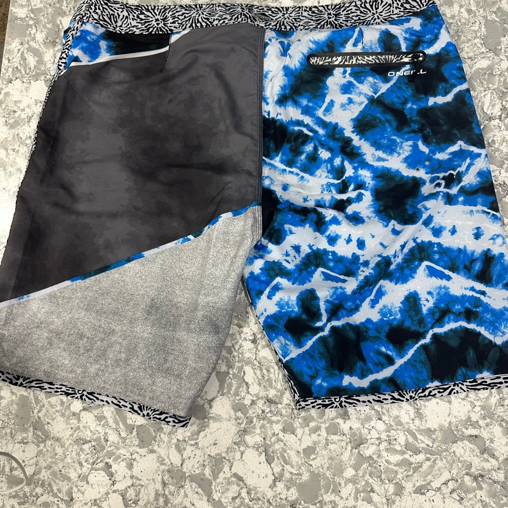 O'Neill Hyperfreak Black and Blue Board Shorts